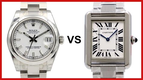 cartier tank francaise vs rolex datejust|louis cartier vs rolex.